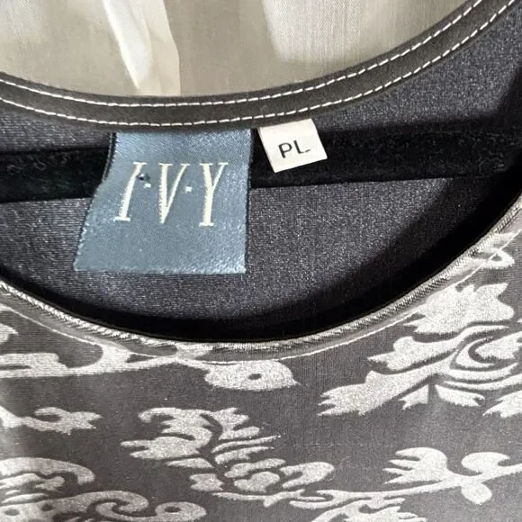 VTG Ivy Opulence Burnout Velour Floral Maxi Dress Womens PL Whimsigoth 90s NWT‎ - Picture 3 of 11